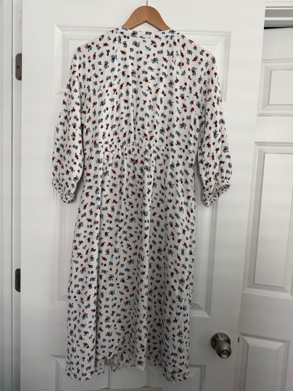 The Nines by HATCH White Floral-Print Midi Dress Maternity Size Medium - Picture 7 of 11